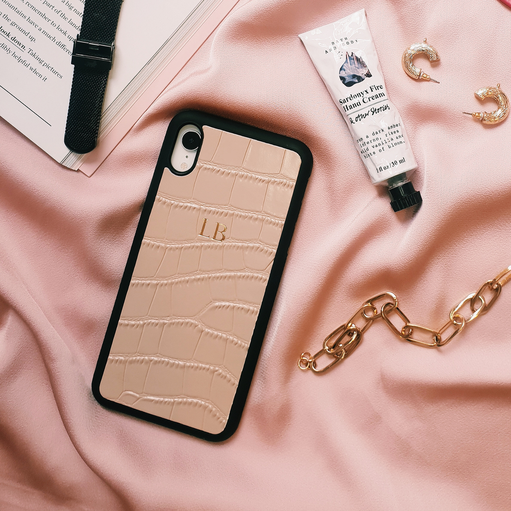 Nude  Leather iPhone XS Max Case